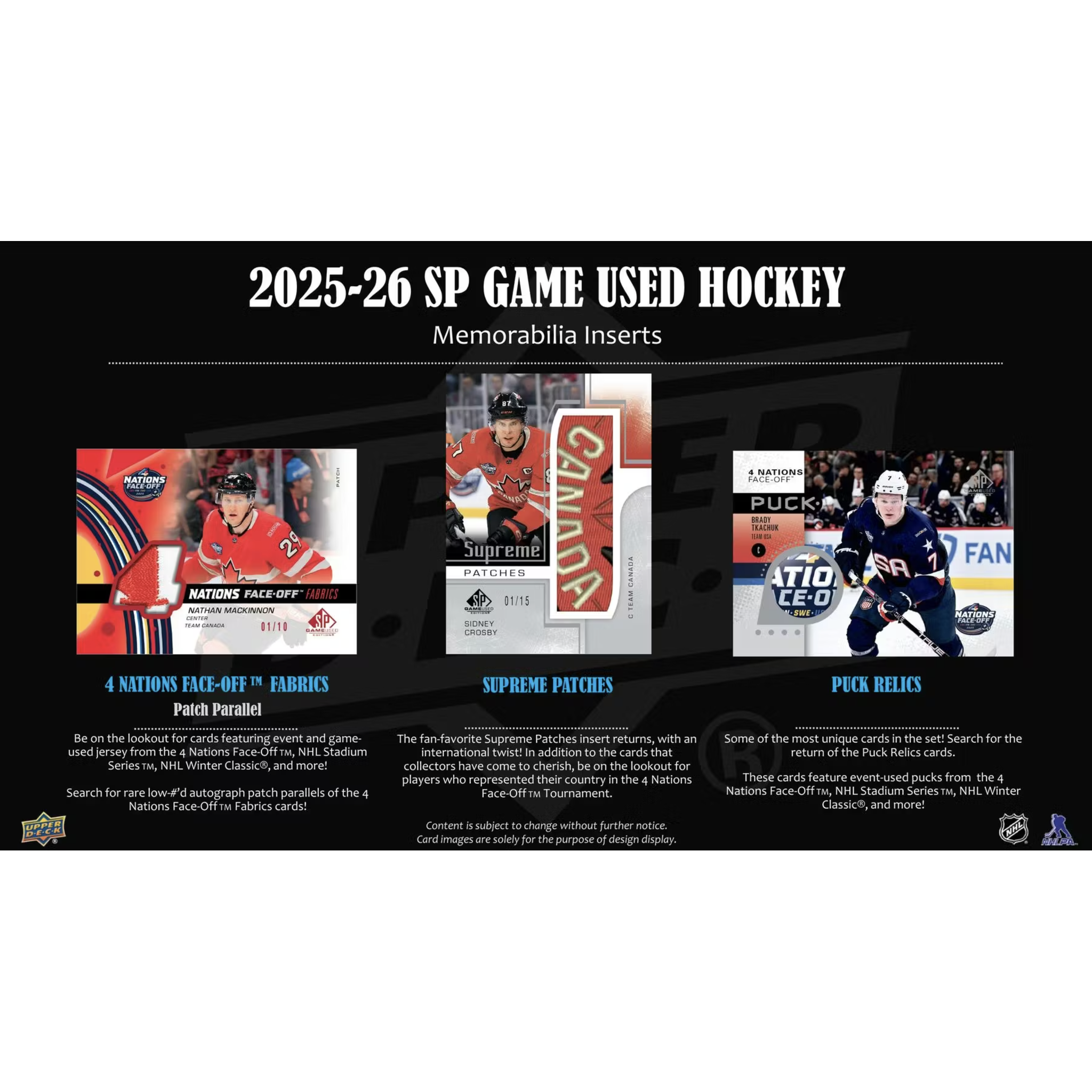 2025-26 Upper Deck SP Game Used Hockey Hobby Box