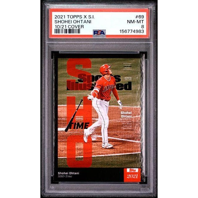 2021 Topps x Sports Illustrated #69 Shohei Ohtani 10/21 Cover PSA 8
