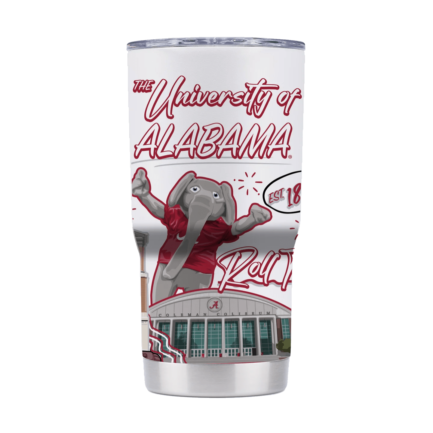 Tumbler: Alabama Campus Icons Collection Stainless Steel 20oz