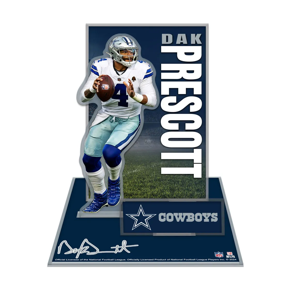 Dak Prescott Dallas Cowboys Acrylic Stand-Up Set – 3D Collectible Display