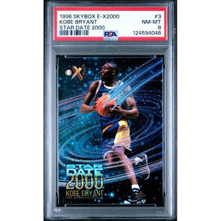 Kobe Bryant 1996 SkyBox E-X2000 Start Date 2000 #3 – PSA 8