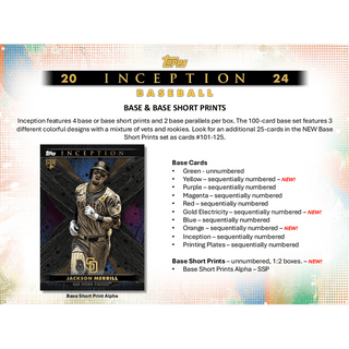 2024 Topps Inception Baseball Hobby Box