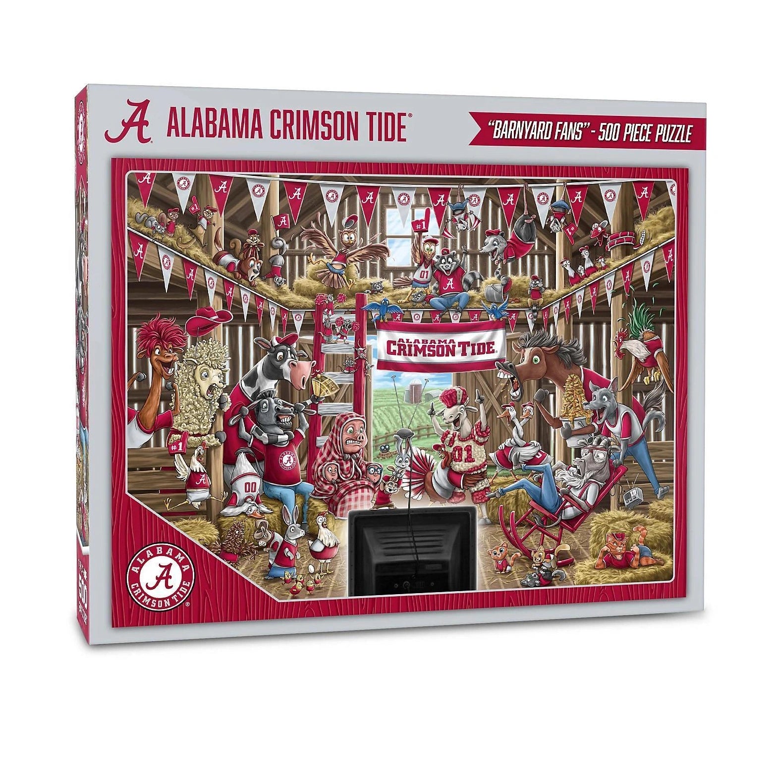 Alabama Crimson Tide Barnyard Fans 500 pc Puzzle