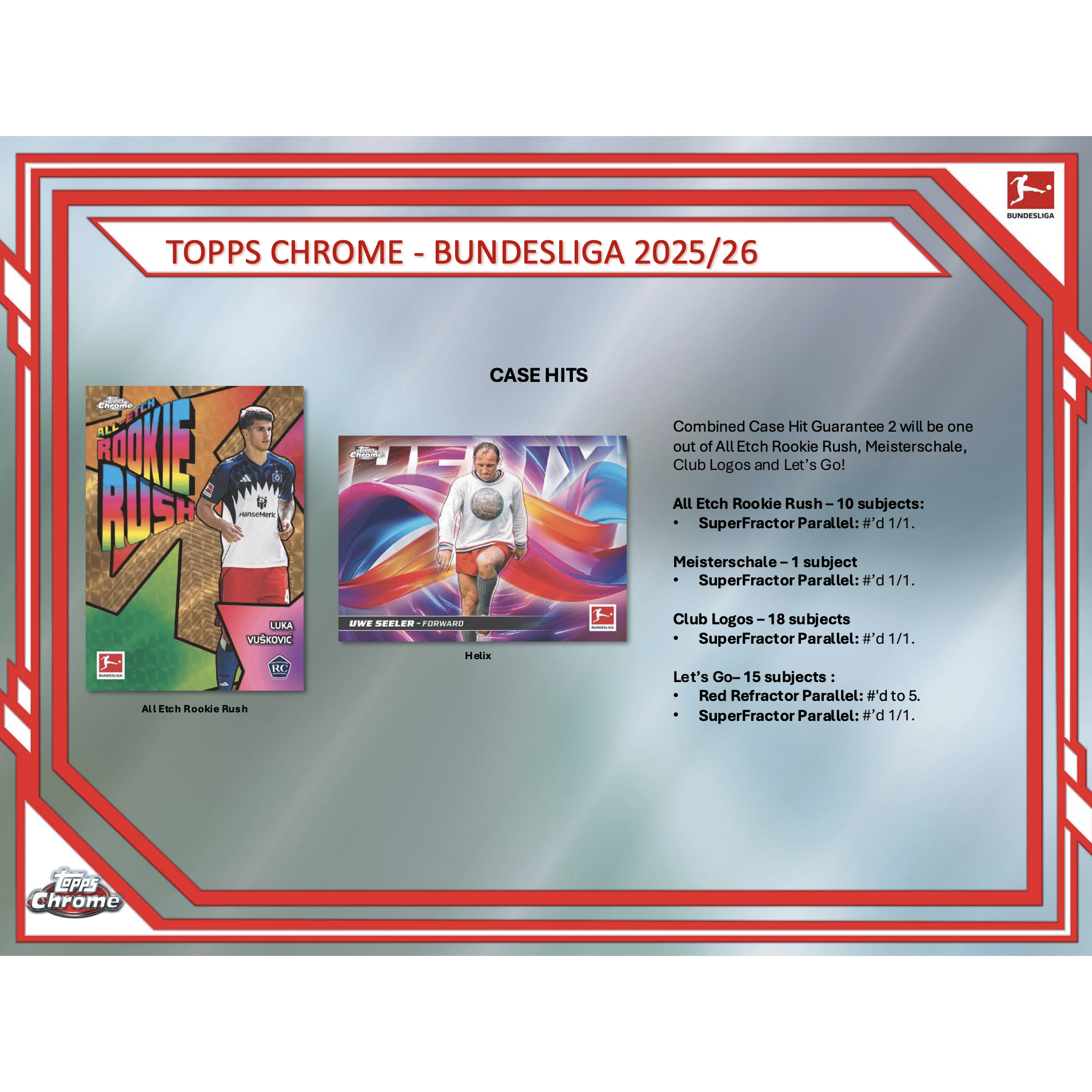 2025-26 Topps Chrome Bundesliga Soccer Hobby Pack
