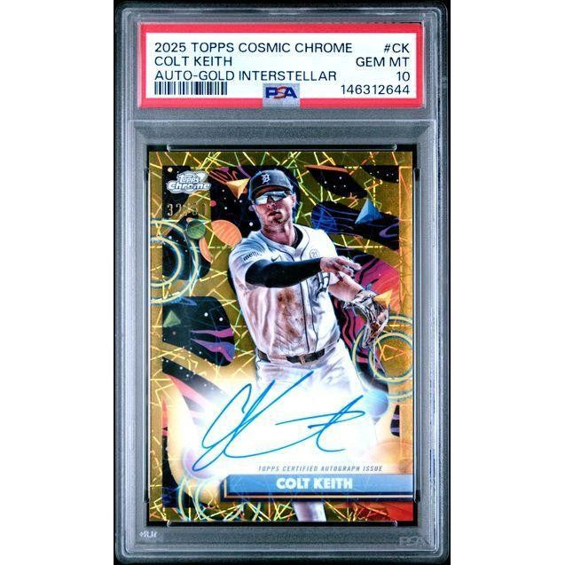 Colt Keith 2025 Topps Cosmic Chrome #CK Auto-Gold Interstellar #CK PSA 10