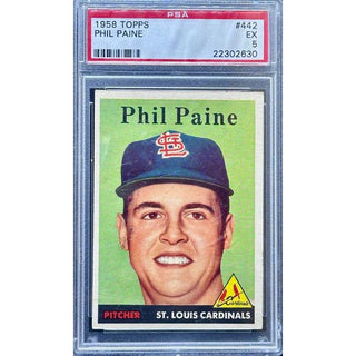 Phil Paine 1958 Topps #442 PSA 5