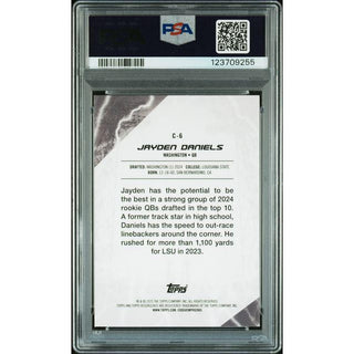 Jayden Daniels 2024 Topps Resurgence Conductors - Blue Surge #C6 PSA 10