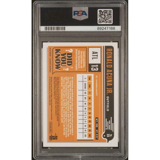 Ronald Acuna Jr. 2018 Panini Chronicles Classics - Timeless Tribute #23 PSA 10