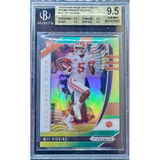 Tee Higgins 2020 Panini Prizm Draft Picks #107 Beckett 9.5