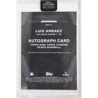 Luis Arraez 2026 Topps Chrome Black #CBA-LA Autograph #05/10 | non-graded