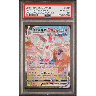 FA/Sylveon VMAX – 2021 Pokémon SWSH Evolving Skies Secret #212 PSA 10
