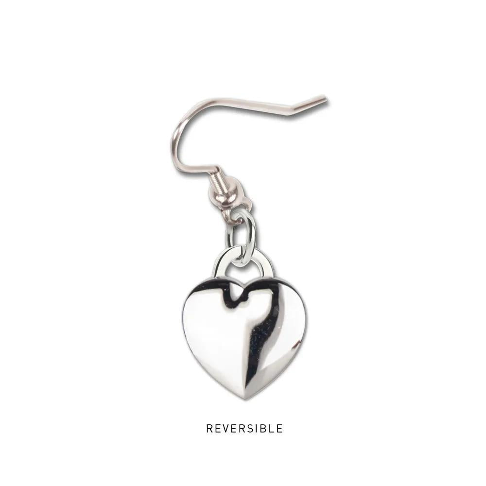 Miami Dolphins Heart Reversible Dangle Earrings