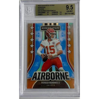 Patrick Mahomes II 2023 Rookies and Stars Airborne Orange #16 BGS 9.5