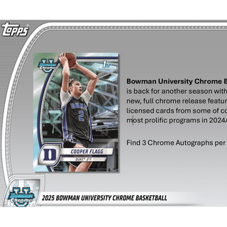 2024-25 Bowman Chrome University Basketball Hobby Breaker Delight
