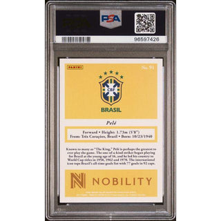 Pele 2017 Panini Nobility #91 PSA 10
