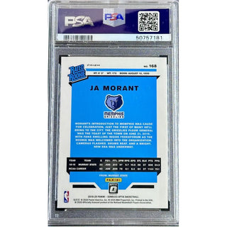 Ja Morant 2019 Panini Donruss Optic Blue Velocity #168 PSA 10