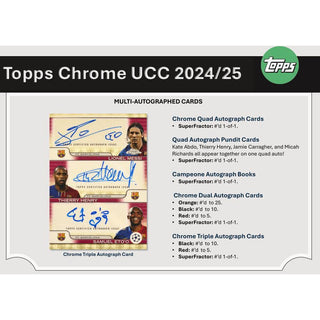 2024-25 Topps Chrome UEFA Club Competitions Soccer Hobby Pack