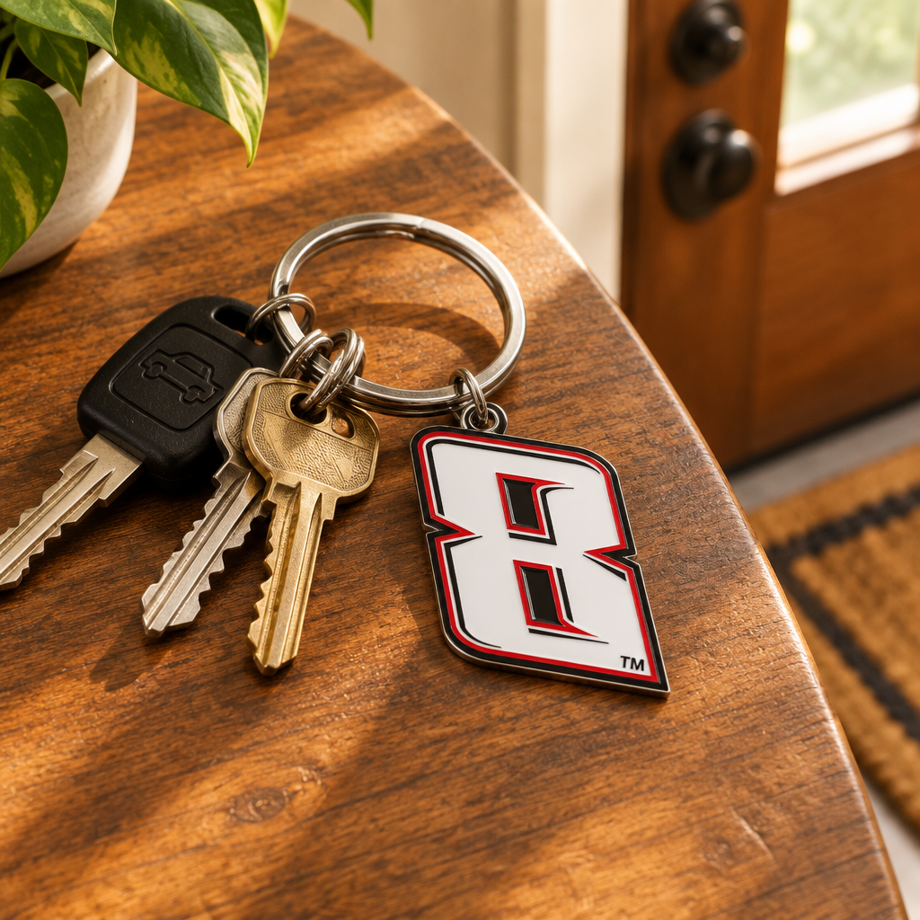 8 Kyle Busch NASCAR Key Ring – Officially Licensed