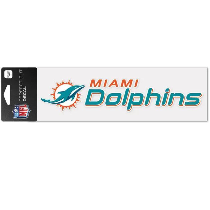 Miami Dolphins Perfect Cut Decals 3" x 10" – Premium Die-Cut Team Window Sticker