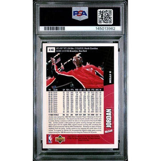 Michael Jordan 1996 Collector's Choice Slam Dunk Series #4 PSA 8