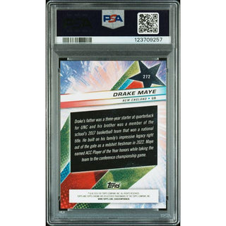 Drake Maye 2024 Topps Cosmic Chrome Black Eclipse #272 PSA 9