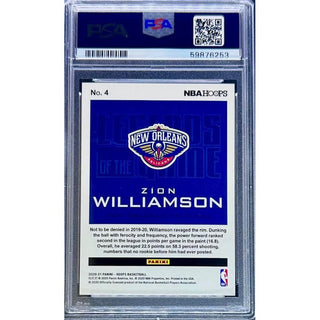 Zion Williamson 2020 Panini Hoops Future Legends of the Game #4 PSA 10 – Rookie Insert