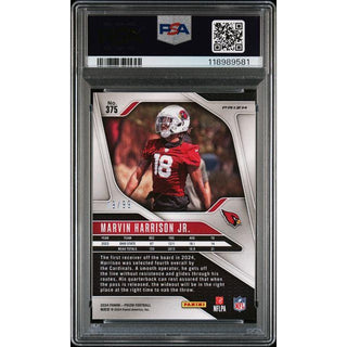 Marvin Harrison Jr. 2024 Panini Prizm No Huddle Blue #375 PSA 9