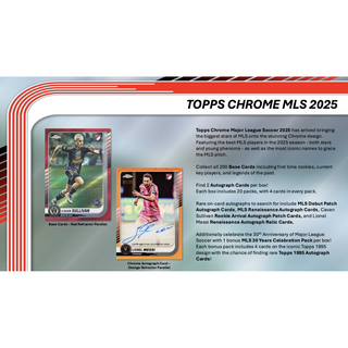 2025 Topps MLS Major League Soccer Chrome Hobby Box