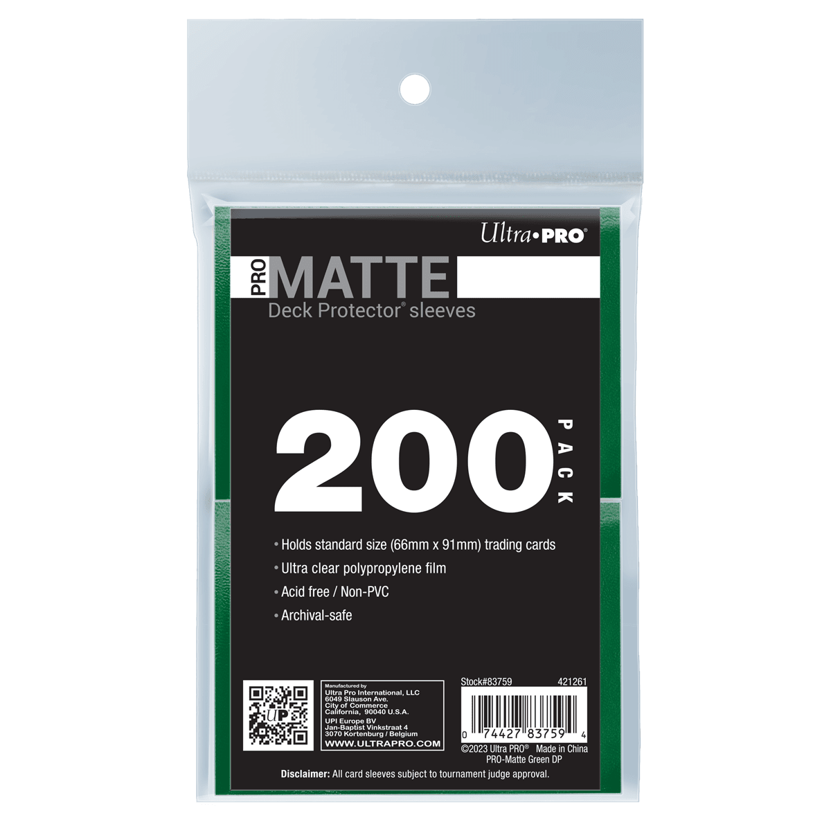 PRO-Matte Standard Deck Protector Sleeves Bundle 200ct