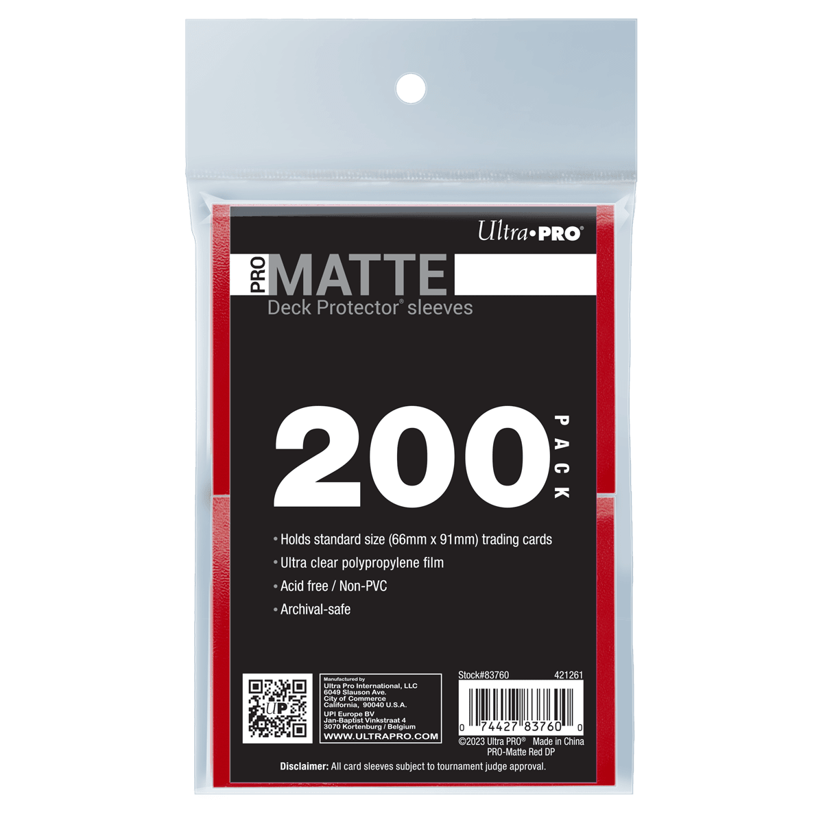 PRO-Matte Standard Deck Protector Sleeves Bundle 200ct