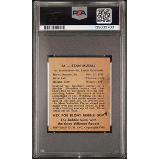 Stan Musial 1948 Bowman #36 PSA 1