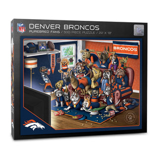 Denver Broncos Purebred Fans- A Real Nailbiter 500 pc Puzzle