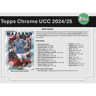 2024-25 Topps Chrome UEFA Club Competitions Soccer Hobby Pack