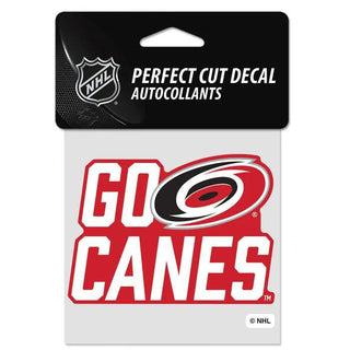 Decal: Carolina Hurricanes Go Canes Perfect Cut - 4"x4"
