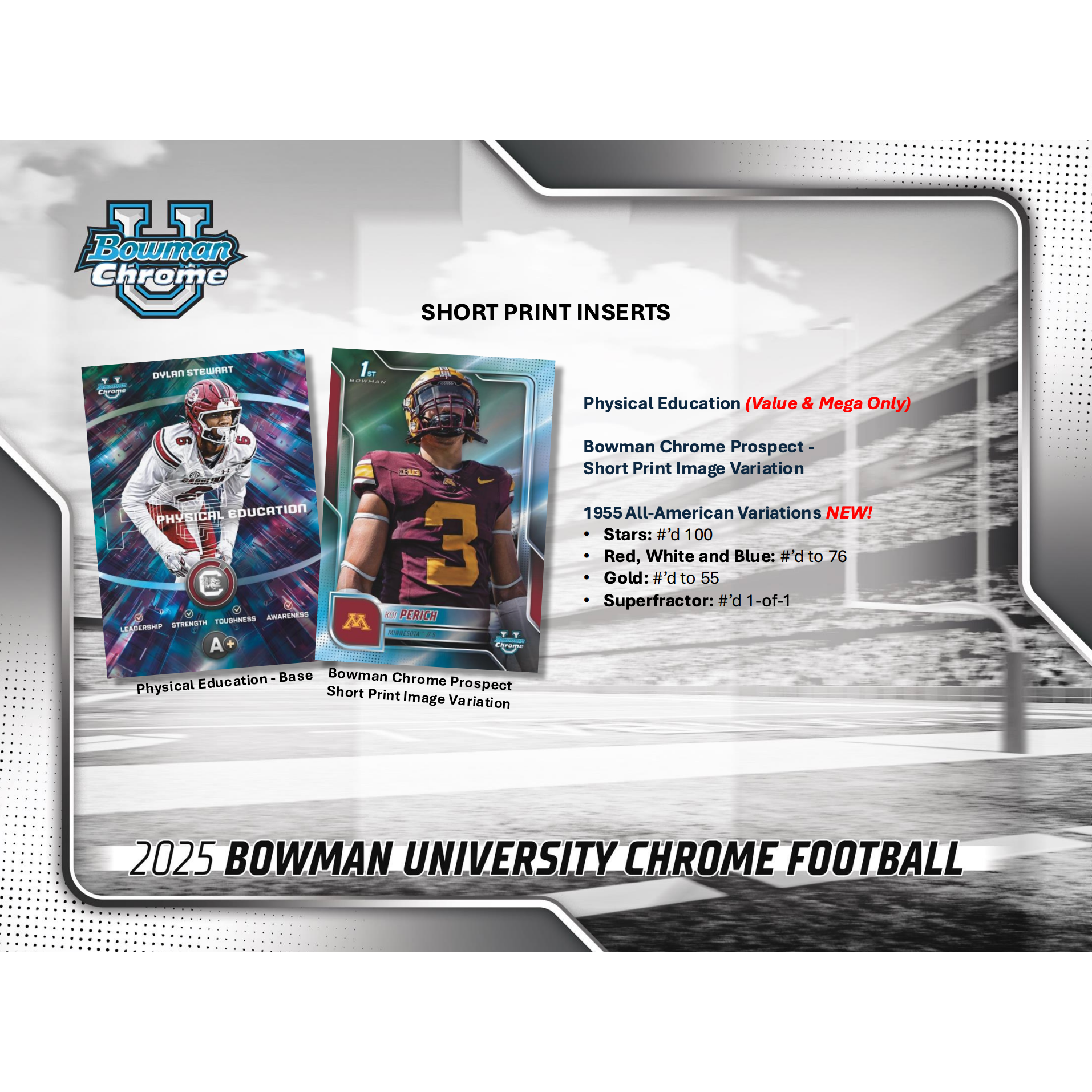 2025 Bowman Chrome University Football Blaster Box