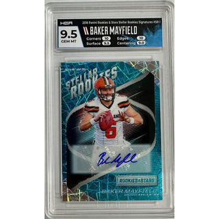 Baker Mayfield 2018 Panini Rookies & Stars Stellar Rookies Signatures #SR-1 HGA 9.5