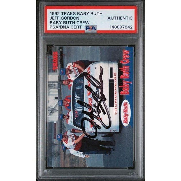 Jeff Gordon 1992 Traks Baby Ruth -Baby Ruth Crew PSA/DNA Certified AUTHENTIC