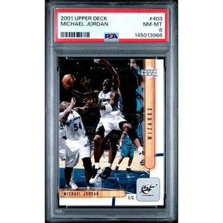Michael Jordan 2001 Upper Deck #403 PSA 8