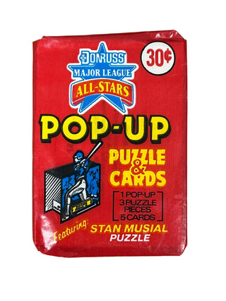 1987 Donruss All-Stars Pop-Up Puzzle & Card Baseball Pack