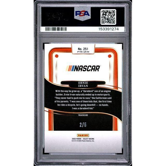 Ernie Irvan 2025 Panini Select NASCAR Green Prizm #251 PSA 10