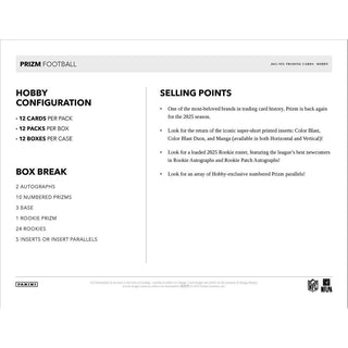 2025 Panini Prizm Football Hobby Box
