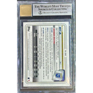 Bobby Witt Jr. 2020 Bowman Prospect Autographs #PABWJ Beckett 9
