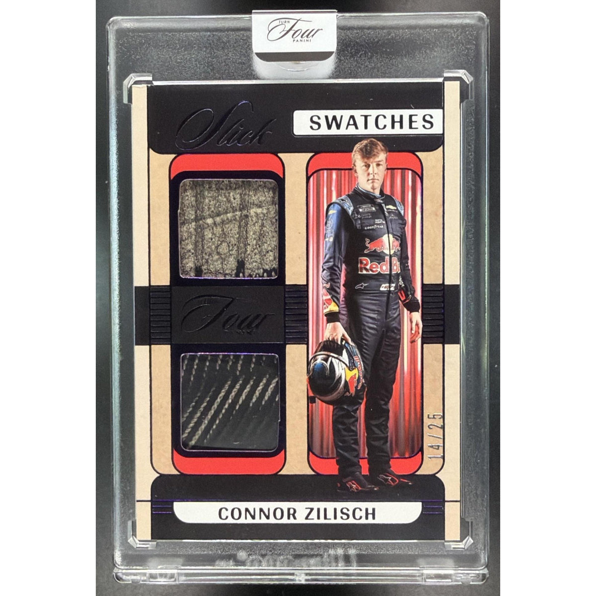 2026 Panini Four Racing Connor Zilisch #SL-CZL Slick Swatches 14/25 Non-Graded