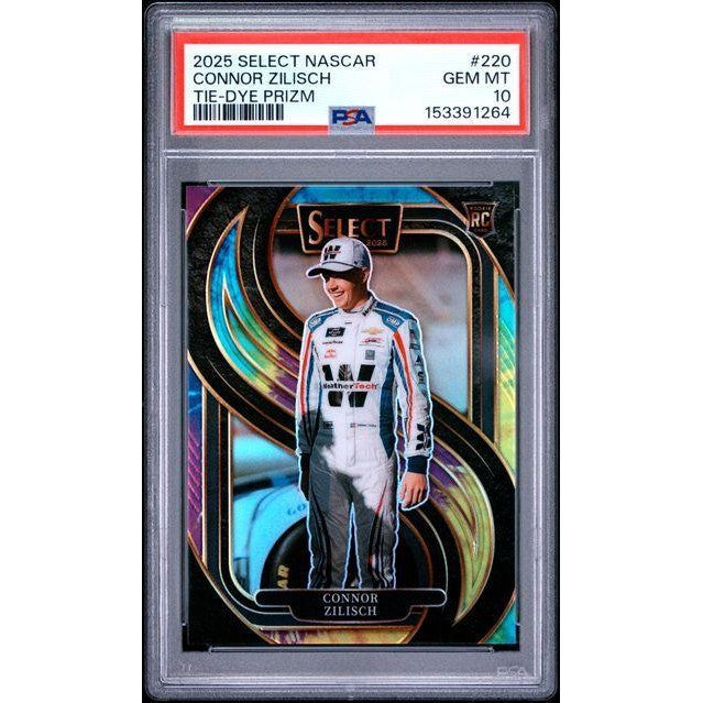 Connor Zilisch 2025 Select NASCAR Tie-Dye Prizm #220 PSA 10