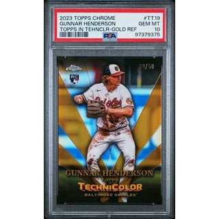 Gunnar Henderson 2023 Topps Chrome Topps In Technicolor Gold Ref. #TT19 PSA 10