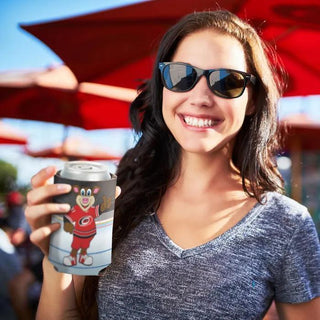 Carolina Hurricanes Stormy 12oz Can Cooler – Officially Licensed Mascot Beverage Sleeve