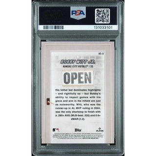 Bobby Witt 2025 Bowman Hobby Stars Gold Refractor #HS8 – PSA 9