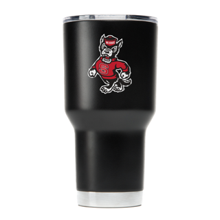 NC State Wolfpack “Strutting Wolf” Black Stainless Steel Tumbler – Officially Licensed