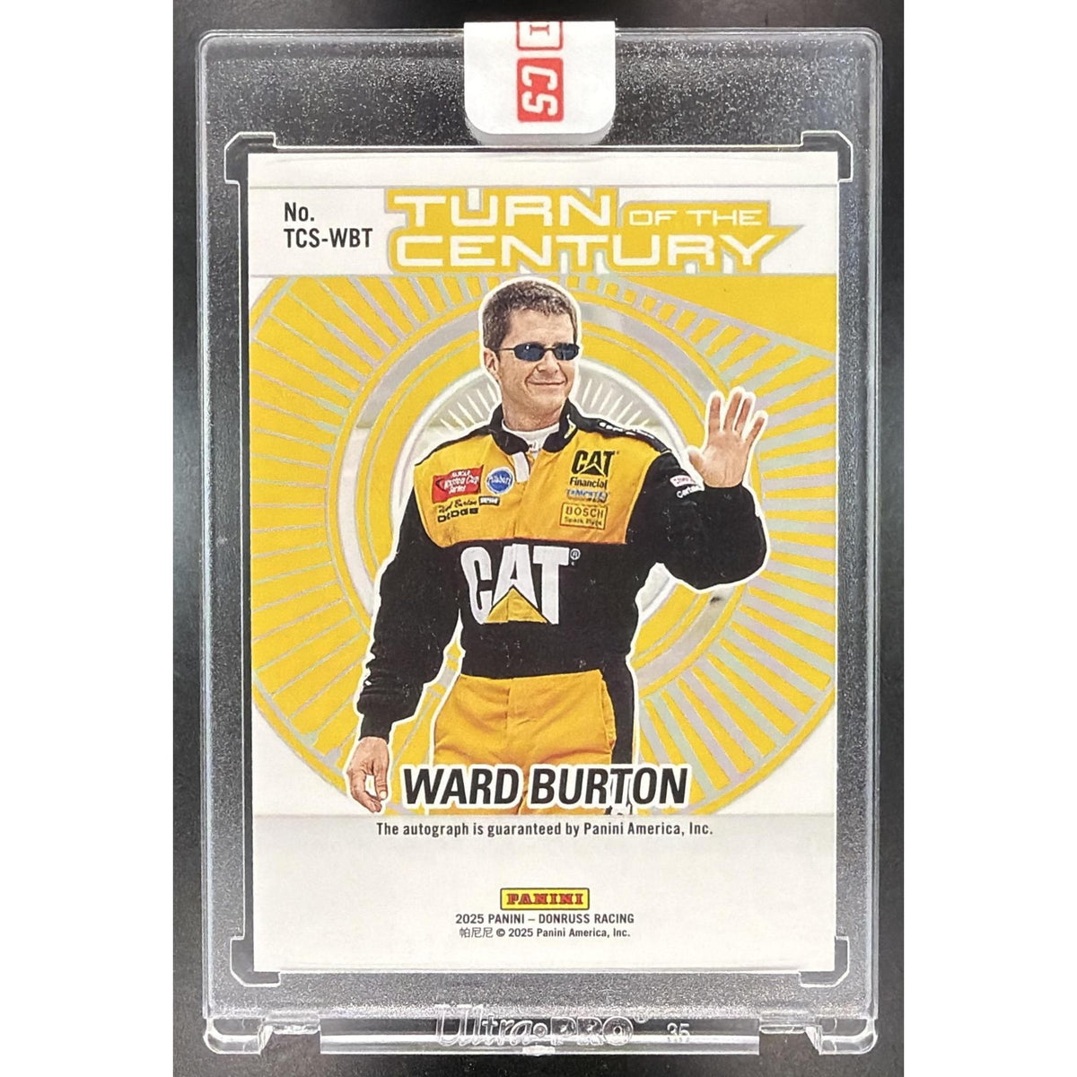 2025 Panini Donruss Ward Burton #TCS-WBT Turn of the Century Non-Graded Auto 31/49