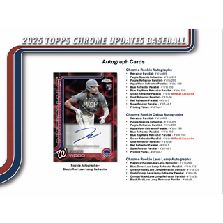 2025 Topps Chrome Update Series Baseball Blaster Box